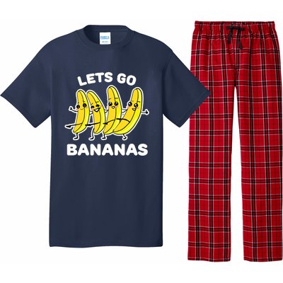 Let's Go Banana Squad Funny Dancing Banana Matching Team Pajama Set