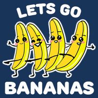 Let's Go Banana Squad Funny Dancing Banana Matching Team 16 in Basic Backpack