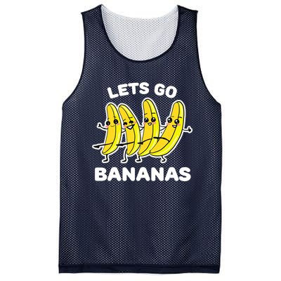 Let's Go Banana Squad Funny Dancing Banana Matching Team Mesh Reversible Basketball Jersey Tank