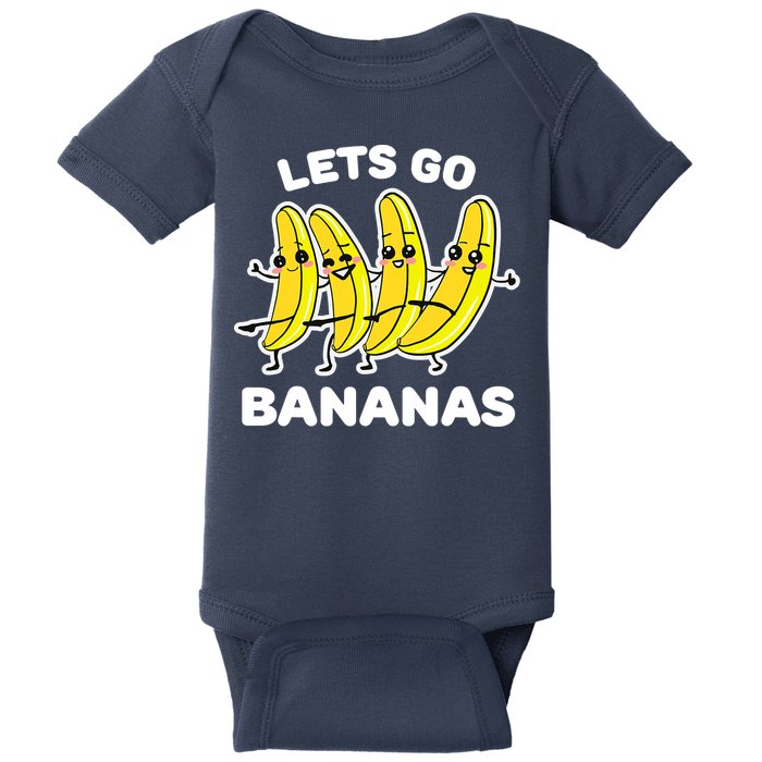 Let's Go Banana Squad Funny Dancing Banana Matching Team Baby Bodysuit