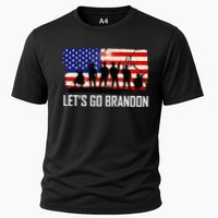 Let's Go Brandon Military Troops American Flag Performance Shirt