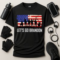 Let's Go Brandon Military Troops American Flag Performance Shirt
