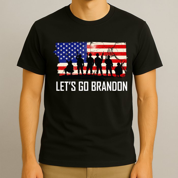 Let's Go Brandon Military Troops American Flag T-Shirt