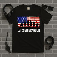 Let's Go Brandon Military Troops American Flag T-Shirt