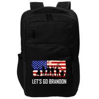 Let's Go Brandon Military Troops American Flag Impact Tech Backpack