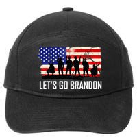 Let's Go Brandon Military Troops American Flag 7-Panel Snapback Hat