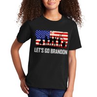 Let's Go Brandon Military Troops American Flag Kids T-Shirt