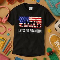 Let's Go Brandon Military Troops American Flag Kids T-Shirt