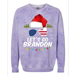 Let's Go Brandon Santa Claus USA Christmas Shades Colorblast Crewneck Sweatshirt