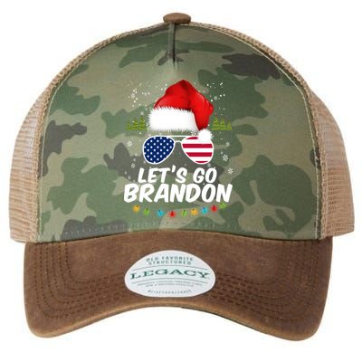 Let's Go Brandon Santa Claus USA Christmas Shades Legacy Tie Dye Trucker Hat