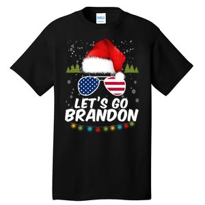 Let's Go Brandon Santa Claus USA Christmas Shades Tall T-Shirt