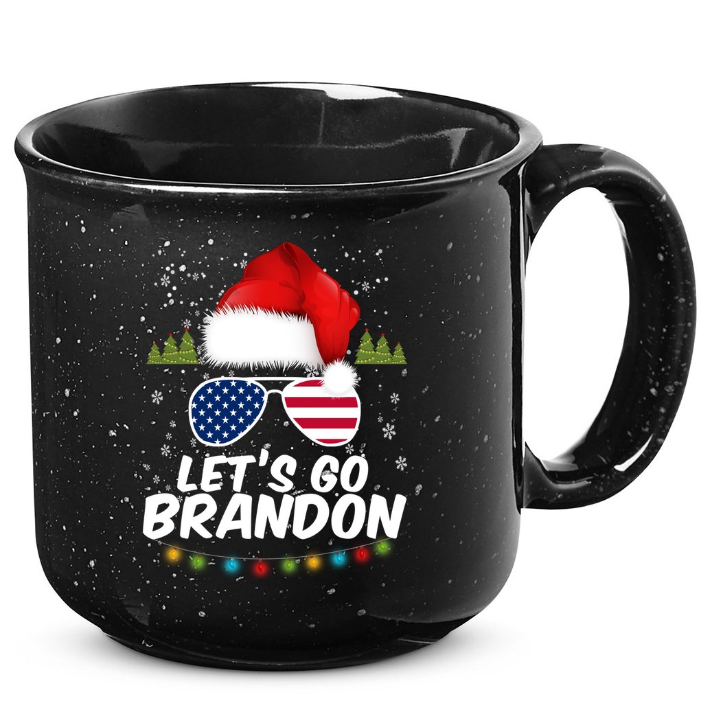 Let's Go Brandon Santa Claus USA Christmas Shades 15oz Campfire Ceramic Mug