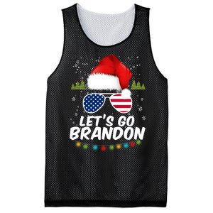 Let's Go Brandon Santa Claus USA Christmas Shades Mesh Reversible Basketball Jersey Tank