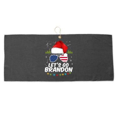 Let's Go Brandon Santa Claus USA Christmas Shades Large Microfiber Waffle Golf Towel