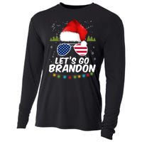 Let's Go Brandon Santa Claus USA Christmas Shades Cooling Performance Long Sleeve Crew