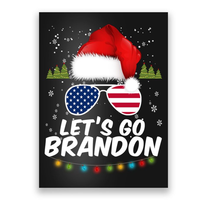 Let's Go Brandon Santa Claus USA Christmas Shades Poster