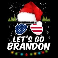 Let's Go Brandon Santa Claus USA Christmas Shades Poster