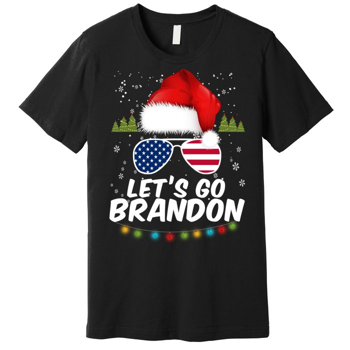 Let's Go Brandon Santa Claus USA Christmas Shades Premium T-Shirt