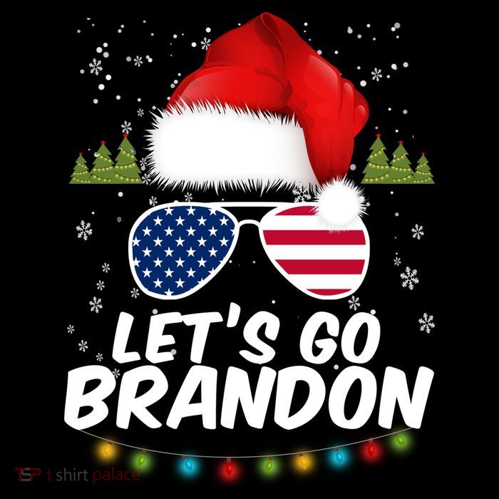 Let's Go Brandon Santa Claus USA Christmas Shades Premium T-Shirt