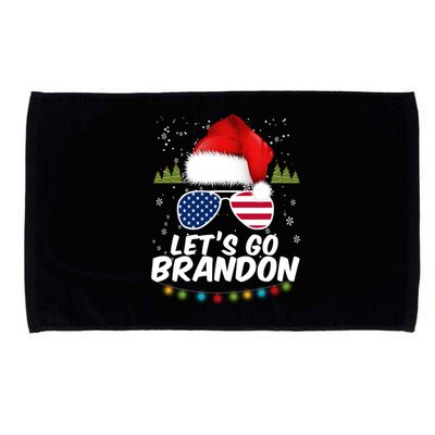 Let's Go Brandon Santa Claus USA Christmas Shades Microfiber Hand Towel