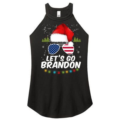 Let's Go Brandon Santa Claus USA Christmas Shades Women's Perfect Tri Rocker Tank