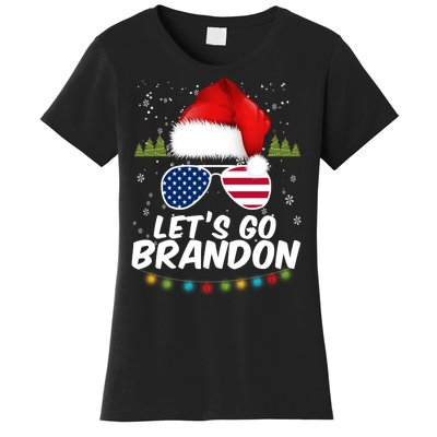 Let's Go Brandon Santa Claus USA Christmas Shades Women's T-Shirt