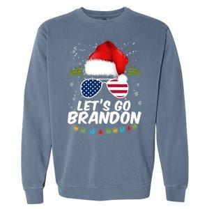 Let's Go Brandon Santa Claus USA Christmas Shades Garment-Dyed Sweatshirt