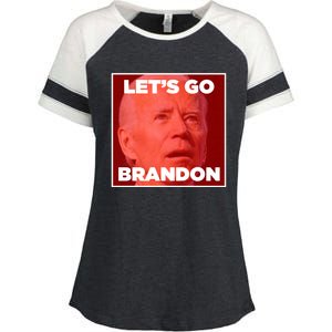 Let's Go Brandon Joe Apparel Enza Ladies Jersey Colorblock Tee