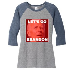 Let's Go Brandon Joe Apparel Women's Tri-Blend 3/4-Sleeve Raglan Shirt