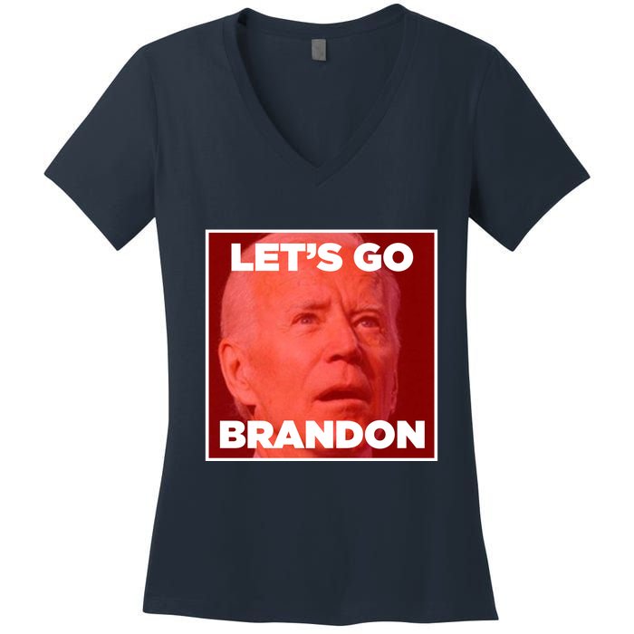 Let's Go Brandon Joe Apparel Women's V-Neck T-Shirt