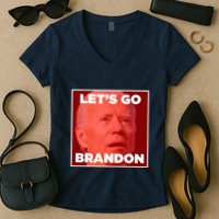 Let's Go Brandon Joe Apparel Women's V-Neck T-Shirt