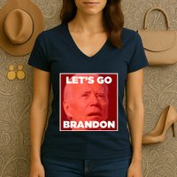 Let's Go Brandon Joe Apparel Women's V-Neck T-Shirt