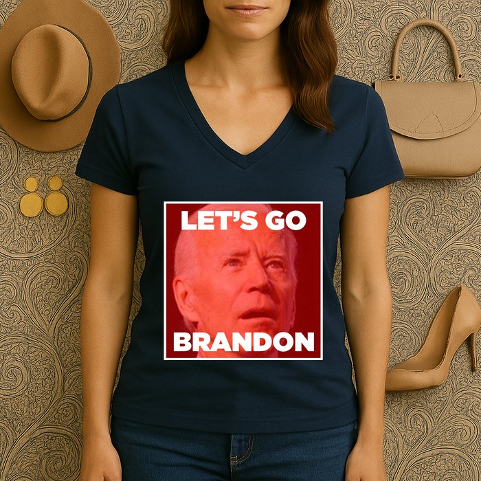 Let's Go Brandon Joe Apparel Women's V-Neck T-Shirt
