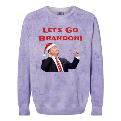 MAGA Republican Let's Go Brandon Anti Biden Christmas Trump  Colorblast Crewneck Sweatshirt