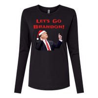 MAGA Republican Let's Go Brandon Anti Biden Christmas Trump  Womens Cotton Relaxed Long Sleeve T-Shirt