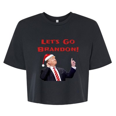 MAGA Republican Let's Go Brandon Anti Biden Christmas Trump  Bella+Canvas Jersey Crop Tee