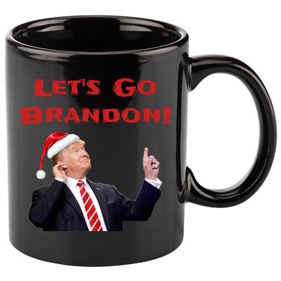 MAGA Republican Let's Go Brandon Anti Biden Christmas Trump  11oz C Handle Ceramic Mug