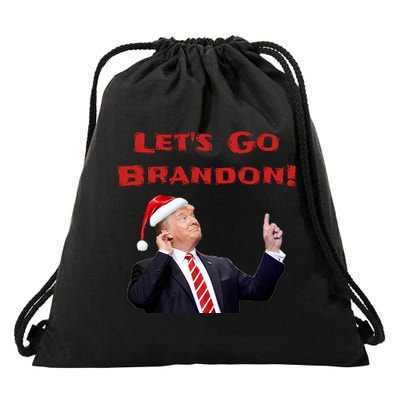 MAGA Republican Let's Go Brandon Anti Biden Christmas Trump  Drawstring Bag