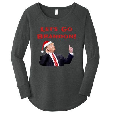 MAGA Republican Let's Go Brandon Anti Biden Christmas Trump  Women's Perfect Tri Tunic Long Sleeve Shirt