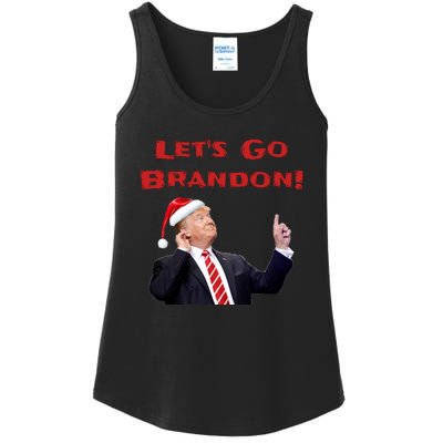 MAGA Republican Let's Go Brandon Anti Biden Christmas Trump  Ladies Essential Tank