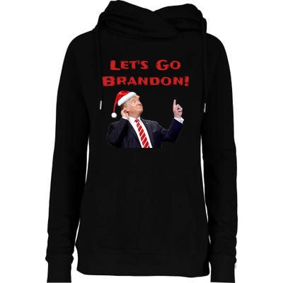 MAGA Republican Let's Go Brandon Anti Biden Christmas Trump  Womens Funnel Neck Pullover Hood