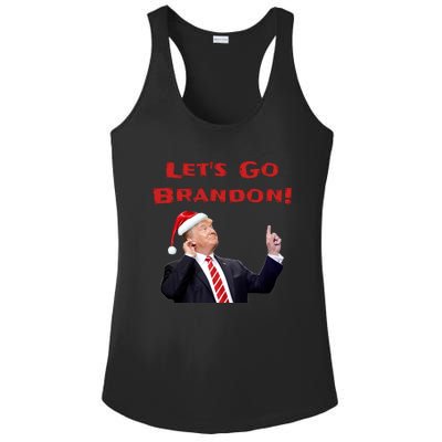 MAGA Republican Let's Go Brandon Anti Biden Christmas Trump  Ladies PosiCharge Competitor Racerback Tank