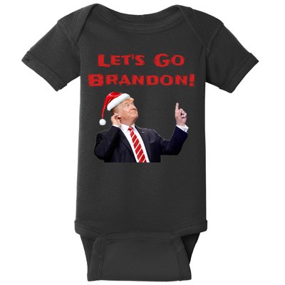 MAGA Republican Let's Go Brandon Anti Biden Christmas Trump  Baby Bodysuit