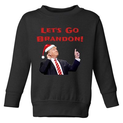 MAGA Republican Let's Go Brandon Anti Biden Christmas Trump  Toddler Sweatshirt
