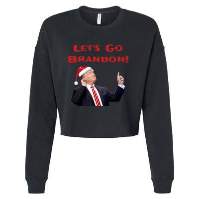 MAGA Republican Let's Go Brandon Anti Biden Christmas Trump  Cropped Pullover Crew