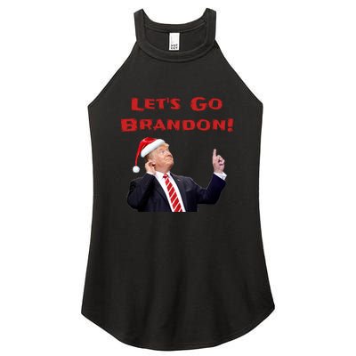 MAGA Republican Let's Go Brandon Anti Biden Christmas Trump  Women's Perfect Tri Rocker Tank