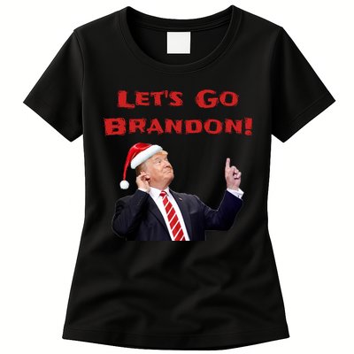 MAGA Republican Let's Go Brandon Anti Biden Christmas Trump  Womens T-Shirt