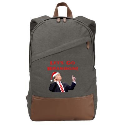 MAGA Republican Let's Go Brandon Anti Biden Christmas Trump  Cotton Canvas Backpack