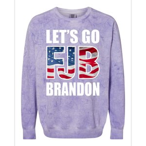 Let's Go Brandon FJB Flag Image Kitchenware Colorblast Crewneck Sweatshirt