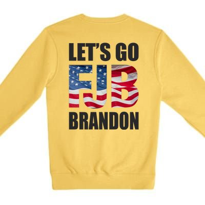 Let's Go Brandon FJB Flag Image Kitchenware Premium Crewneck Sweatshirt